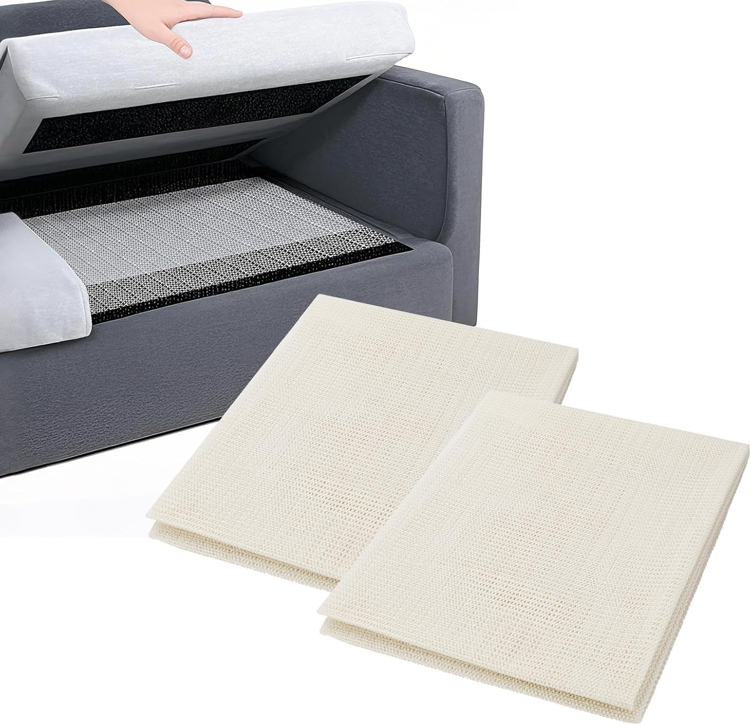 Ray Ocean Mattress Non Slip Grip Pad,1.8M*2M Mattress Sofa and Carpet Anti-Slip Stoppers Clips to Prevent Sofa from Sliding Mattress Holders to Keep Mattresses in Place for Throw Pillows