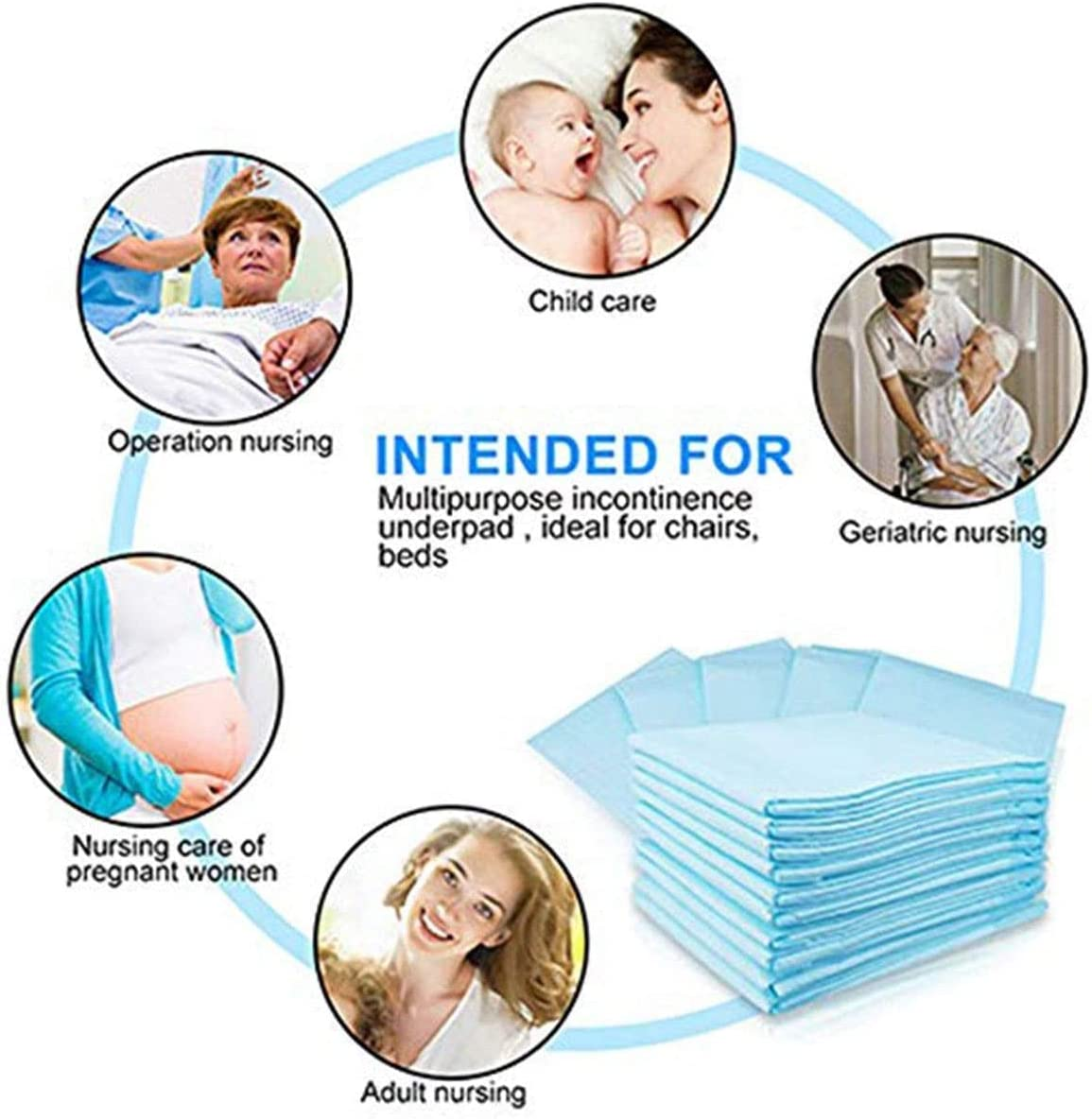 40Pk Adult Disposable Economy Pads Adult Incontinence Disposable Bed Pee Underpads 60 X 90Cm (4 Pack) image number 2