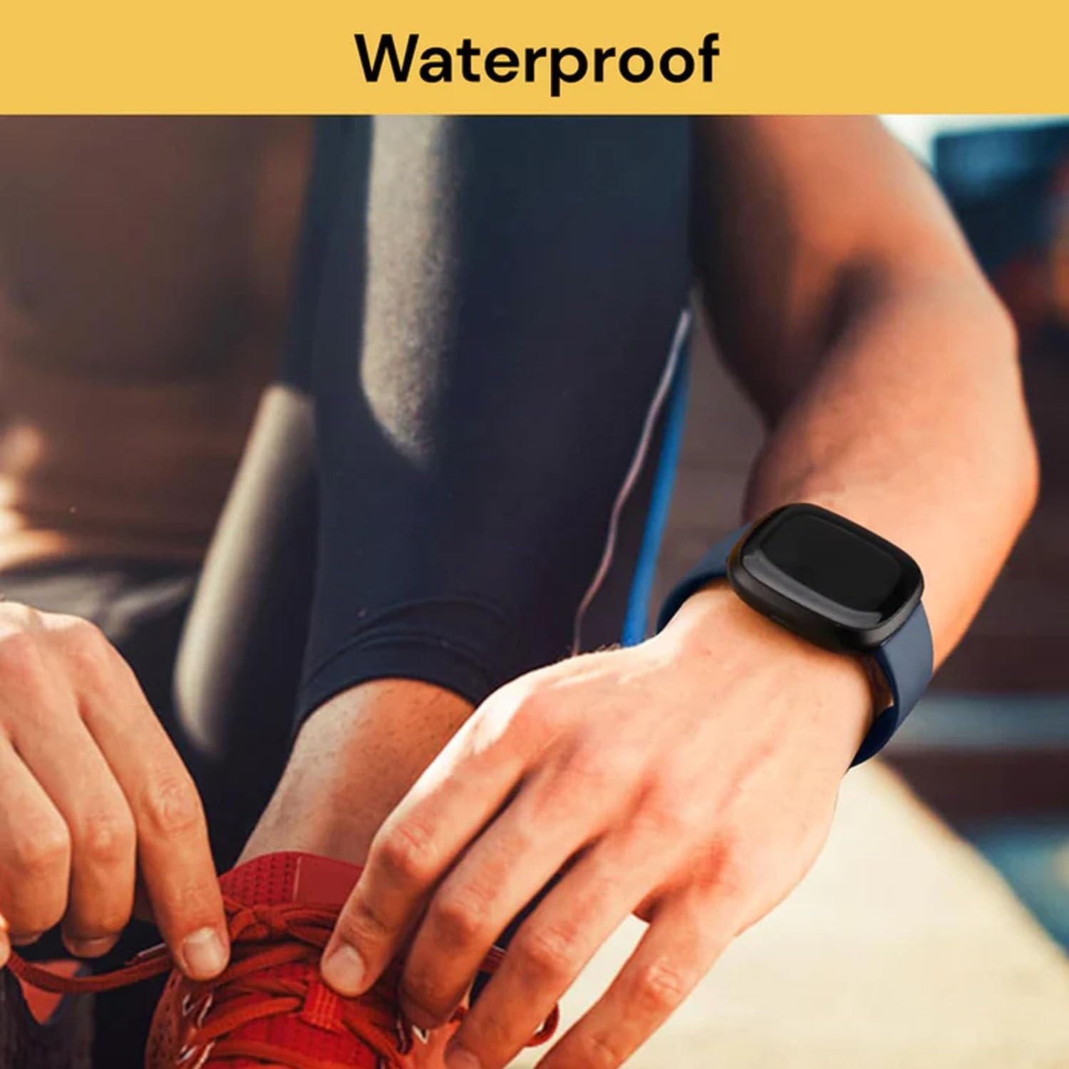 EZONEDEAL Band Strap for Fitbit Versa 3/Sense Strap Replacement Bands in Soft Silicone, Sweat Resistant