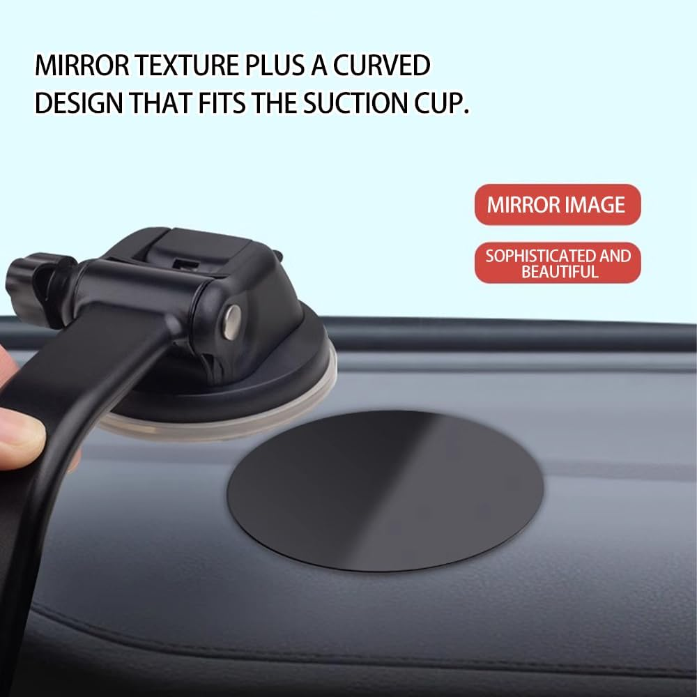 QISANKEE 6 PCS 3M Sticky Adhesive Pad Replacement for Dashboard/Dash Cam Suction Cup Mount, 80 Mm Circle Double Sided image number 5