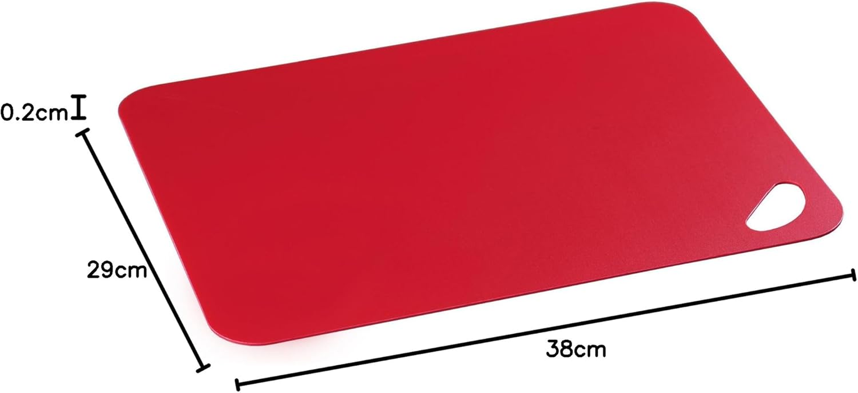 Kesper Juypal_305481 Flexible Cutting Board, 38 X 29 X 0.2 Cm, Plastic, Red image number 2