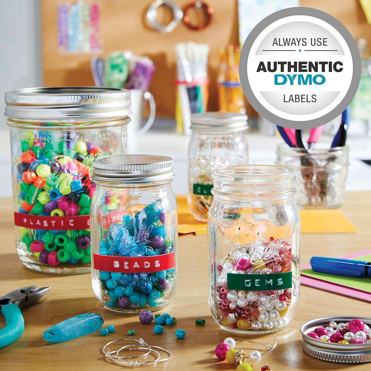 DYMO Embossing Label Maker with 3 DYMO Label Tapes, Organizer Xpress Pro Label Maker Starter Kit, Ergonomic Design, for Home, DIY & Crafting image number 2