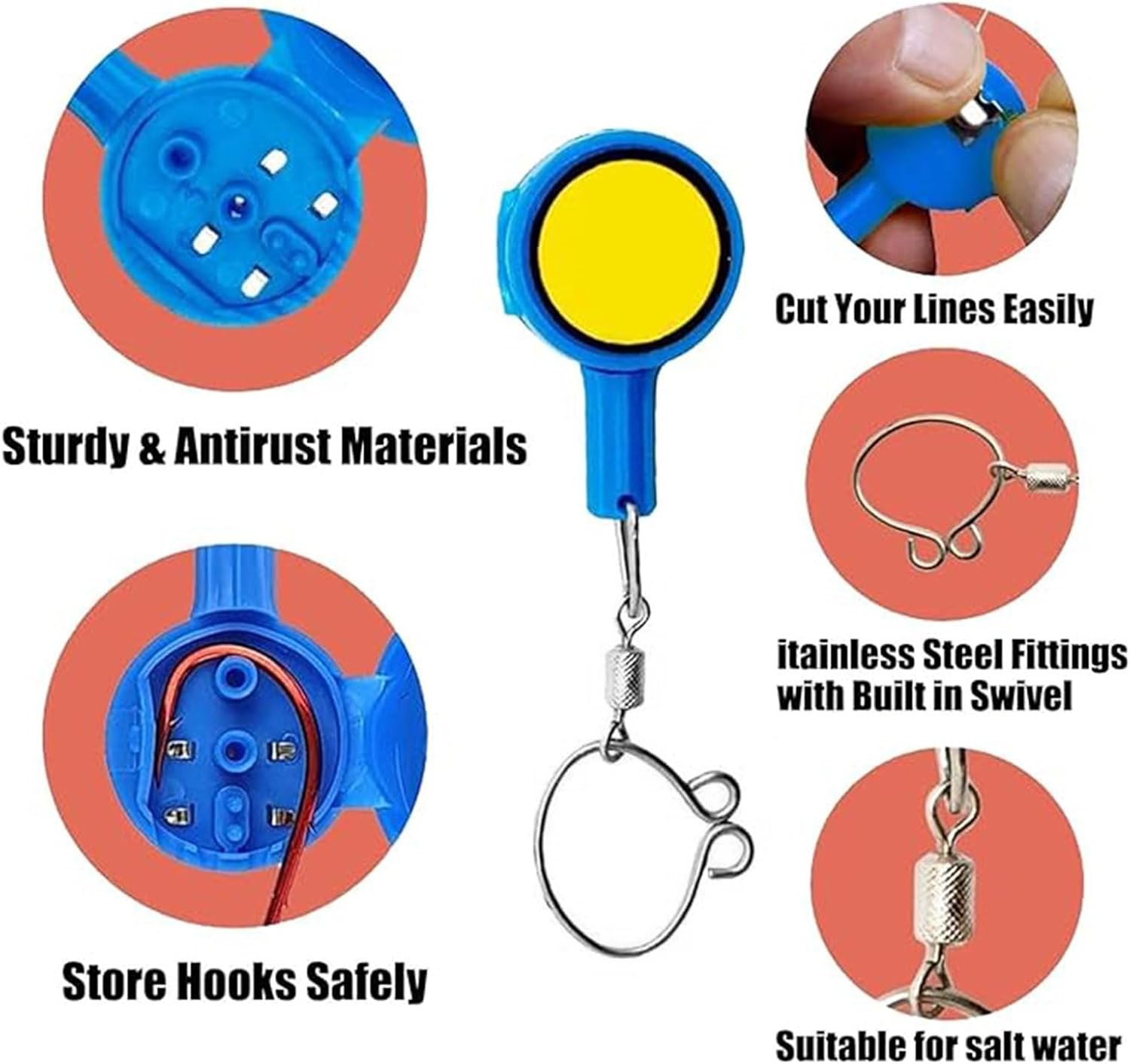 BGENHPON Fishing Knot Tying Tool for Anglers with Nail Knot Feature | Easy to Use Fishing Tackle Accessories | Protect Hands from Sharp Fish Hooks | Ideal for Ice Fly Fishing image number 2