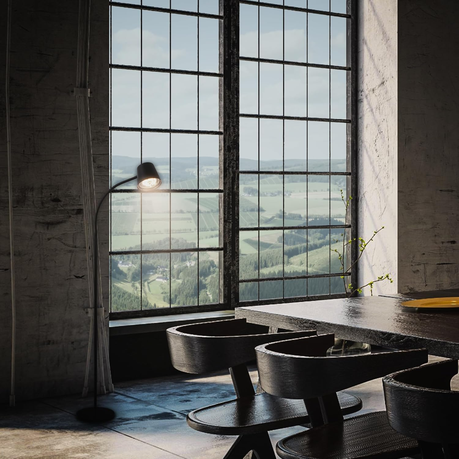 BRILONER - LED Floor Lamp Wireless with Touch, Continuously Dimmable, Battery & Light Source Exchangeable, Battery Floor Lamp, Reading Lamp, Living Room Lamp, Ceiling Floodlight, Floor Lamp, 126.5 Cm image number 3