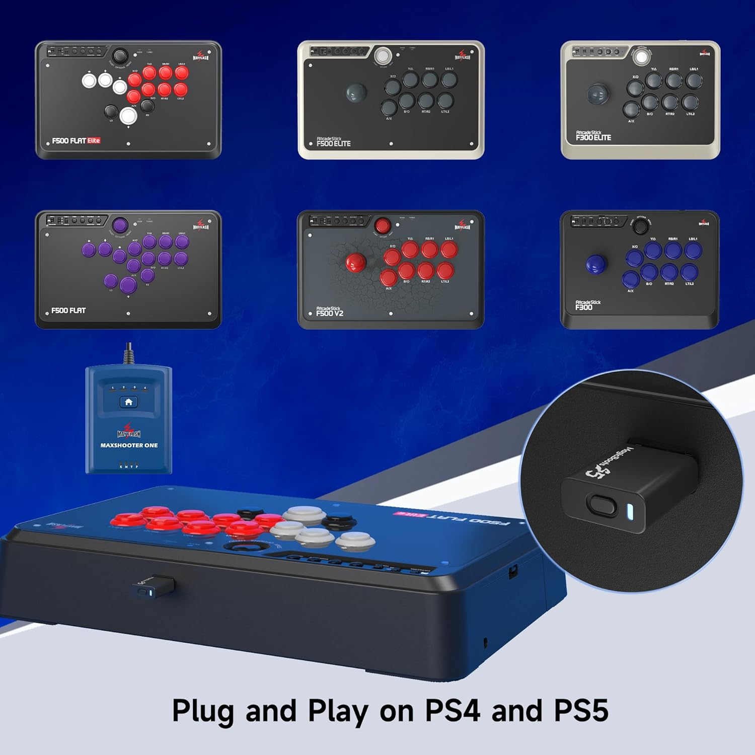 MAYFLASH Magicboots-S5 FPS Adapter Arcade Joystick Converter for F300, F300 Elite, F500, F500 Elite, F500 Flat and More image number 3