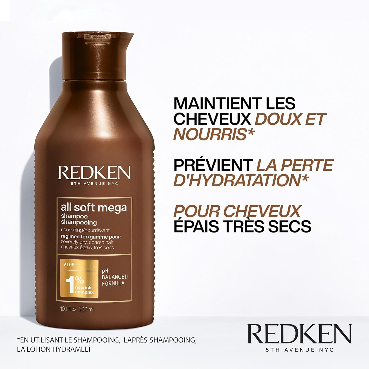 Redken All Soft Mega Shampoo (For Severely Dry/Coarse Hair) 300Ml image number 4