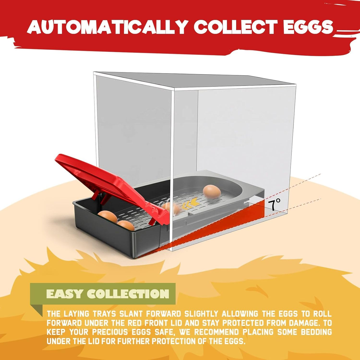 3 Compartment Nesting Box Chicken Hen Roll Away Laying Nest Boxes Chook Brooder Poultry Coop Roost Egg Perch Galvanised Steel Plastic with Lid Vents image number 1