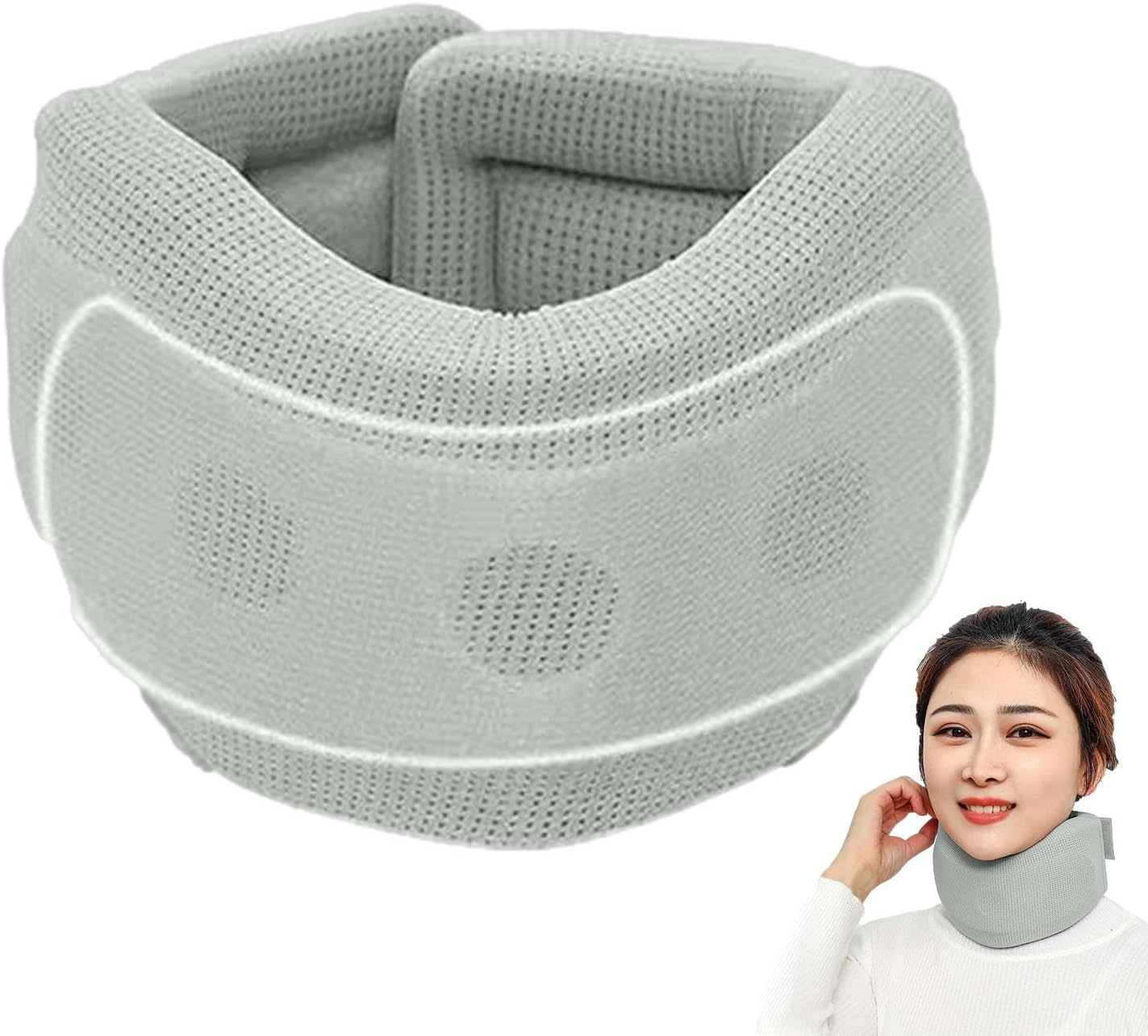 Soft Cervical Neck Support - Cervicorrect Neck Brace with Soft Foam Wraps and Elastic Supports | Soft Neck Support Relieves Pressure in the Spine, Approx