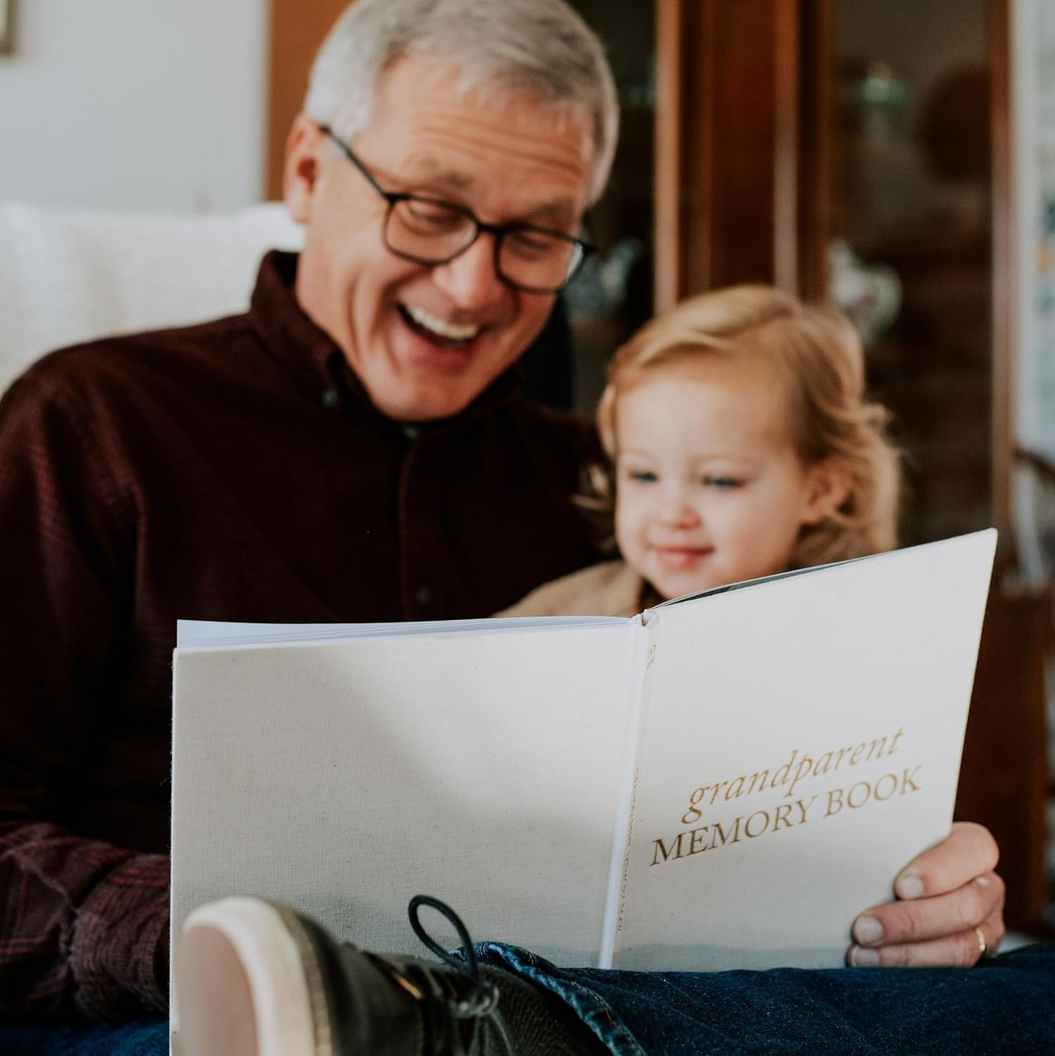 Grandparents Book by Duncan & Stone (Ivory, 72 Pages), Grandma Book Memory Journal - Legacy Journal for Grandpa & Grandma Memories - Ideal Grandpa Gift or Grandmother Gift image number 1