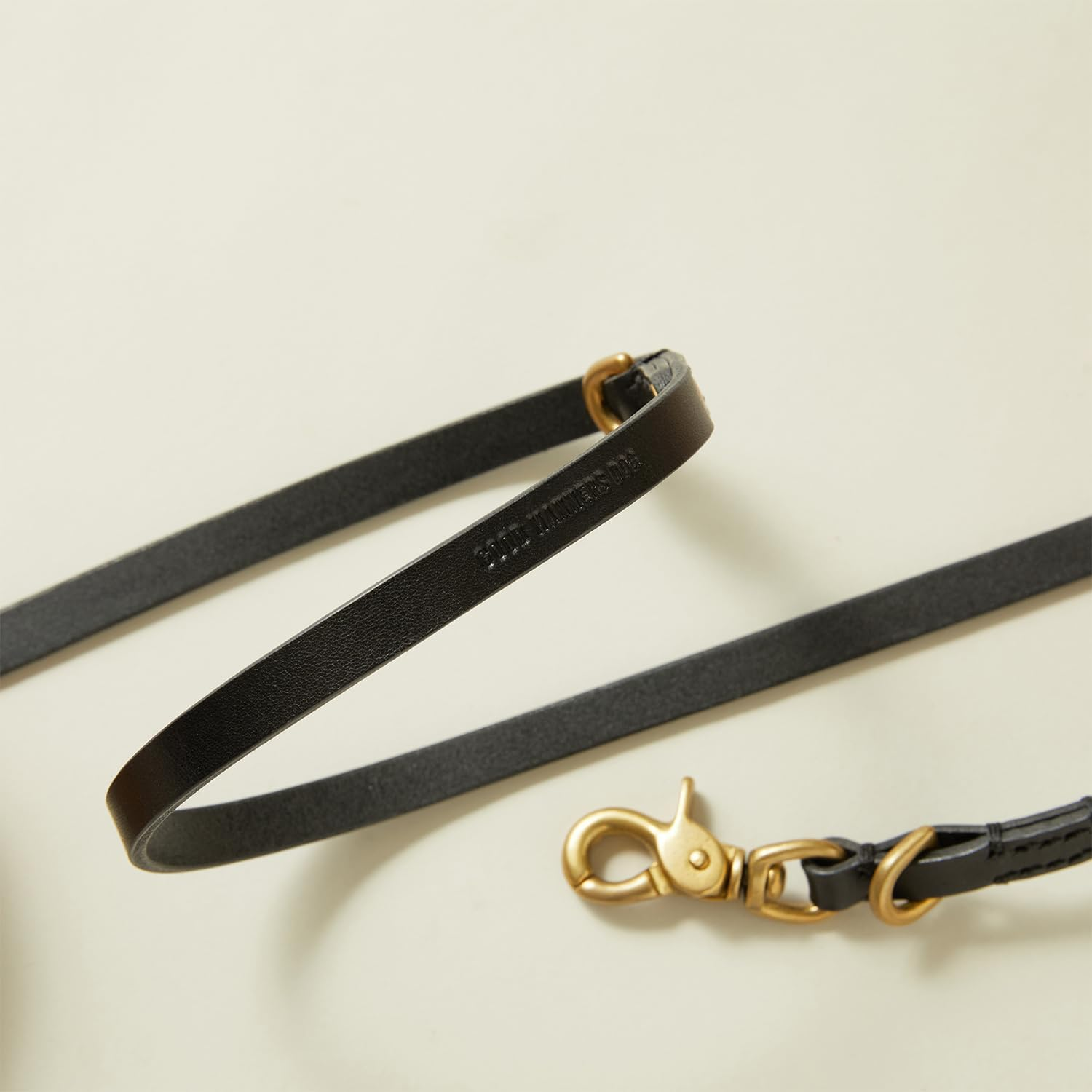 We Original All Leather Lead - Black (M) for Medium and Large Dogs/Good Manners Dog Series image number 3