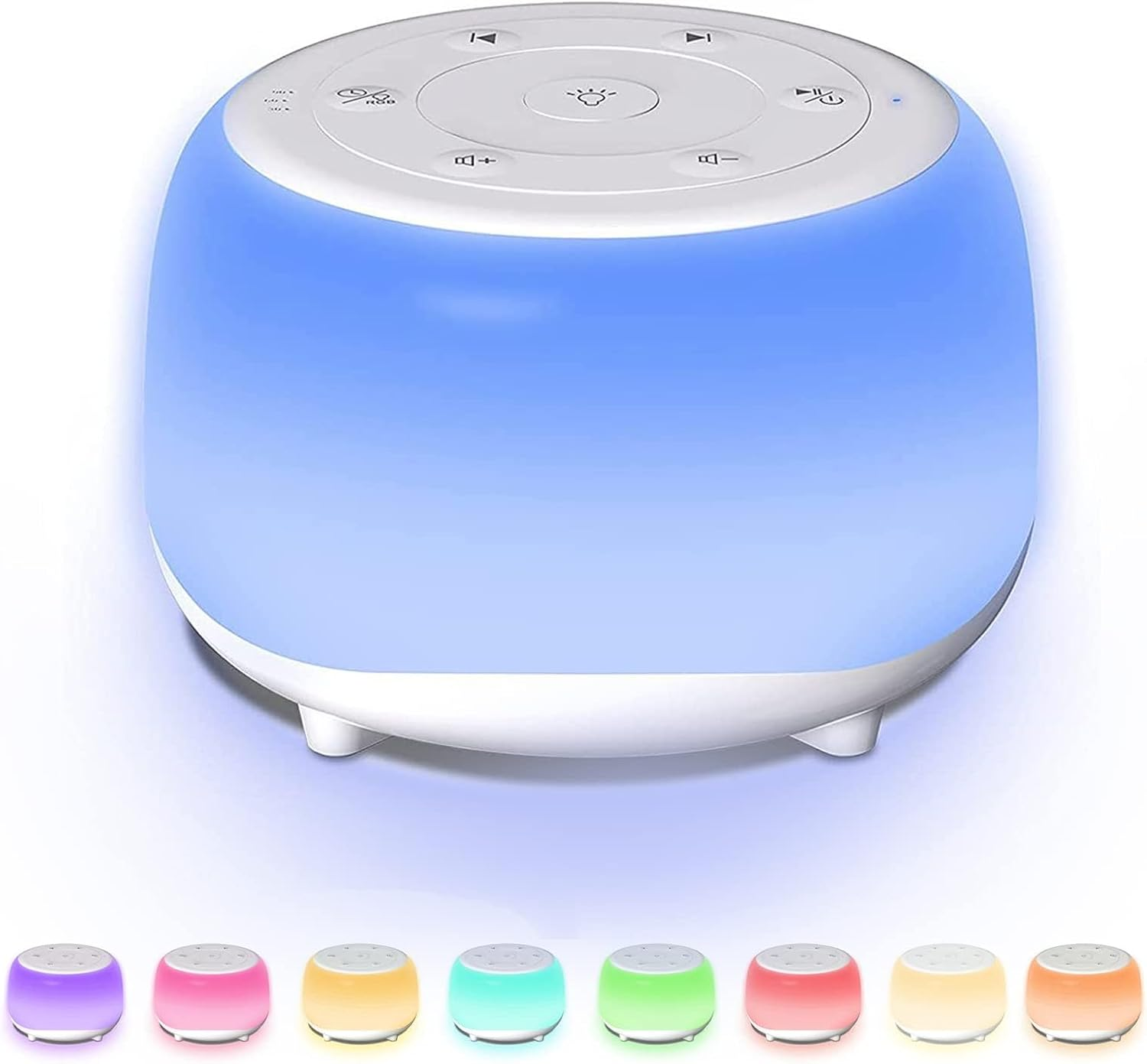 Epzia Portable White Noise Machine for Baby with 34 Soothing Natural Sounds Night Light and Timing Function Compact Sound Machine for White Noise and Noise Cancelling for Baby Kids Adults image number 2