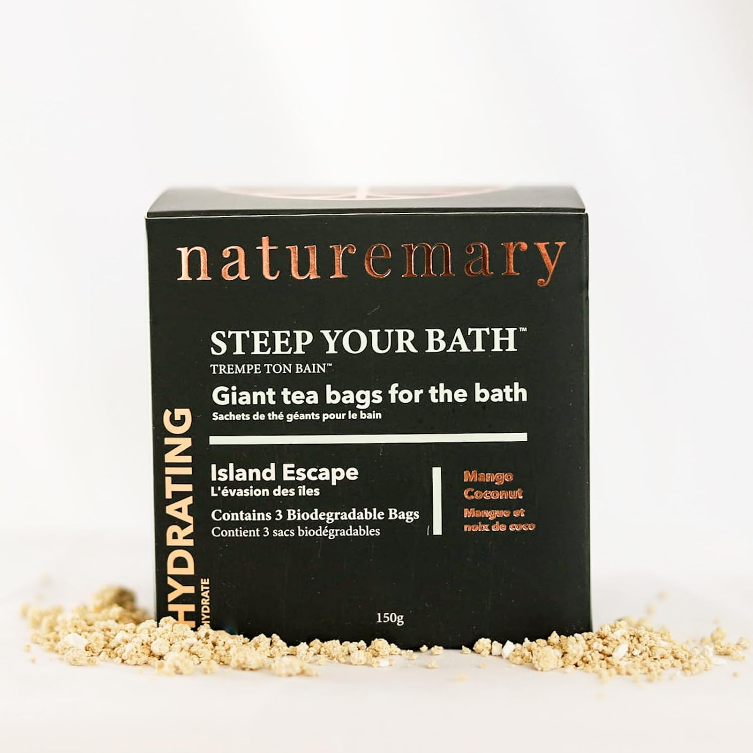 Naturemary Hydrating Steep Your Bath Island Escape - Moisturizing Bath Soak for Dry Skin - Bath Tea Rich in Minerals - Mango Coconut - 150 G image number 1
