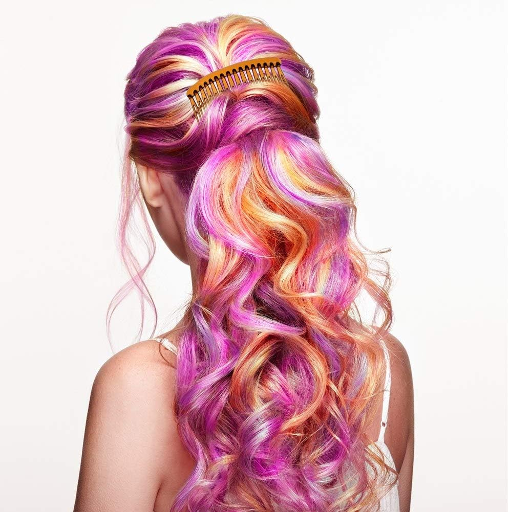 8 Pack Hair Combs for Women and Men, 8 Cm Side Combs Set with Tortoise and Clear Slides, Non-Slip Hair Clips for Fine, Ponytails, Weddings, Styling image number 2