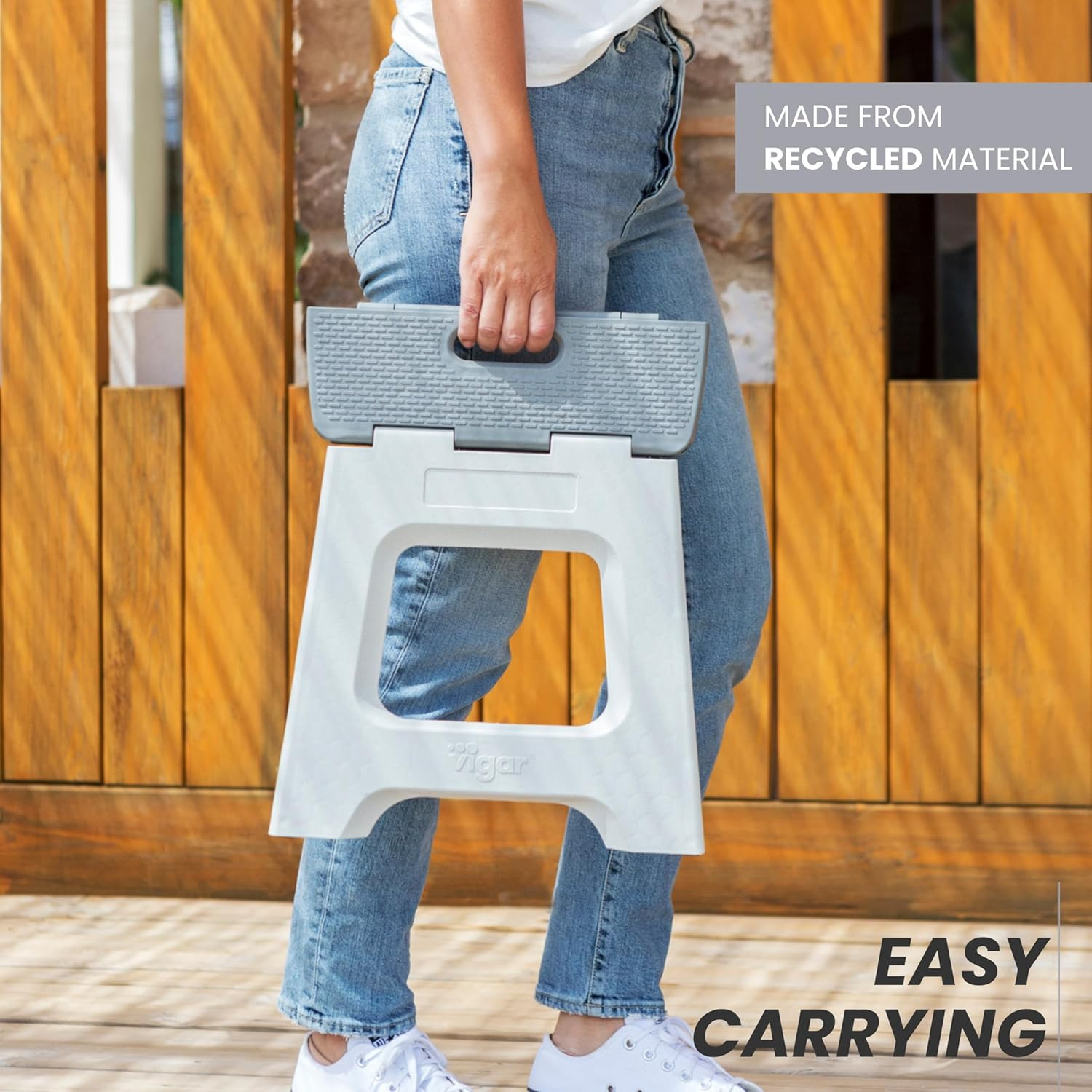 Vigar Zeroline Foldable Stool, 32 Cm Height, Grey image number 5