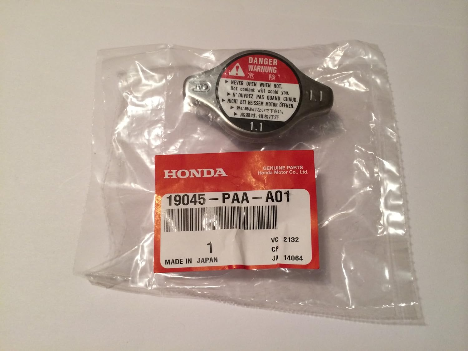 Honda Genuine 19045-PAA-A01 Radiator Cap