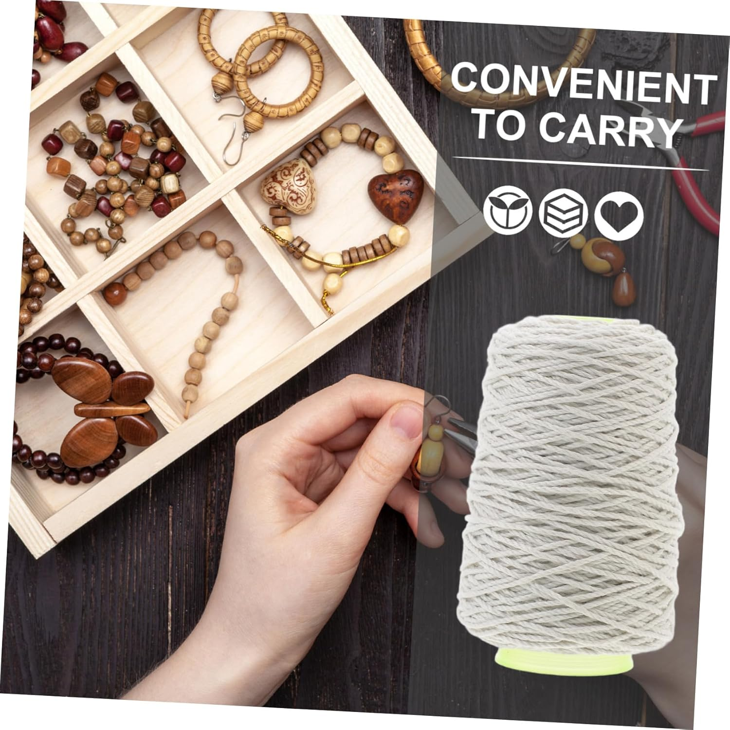 BUTIFULSIC 1.8Mm Thick Cotton Garden Twine Heavy Duty Cotton Rope for Crafting Packaging and Gardening DIY Supplies 200 Meters image number 5