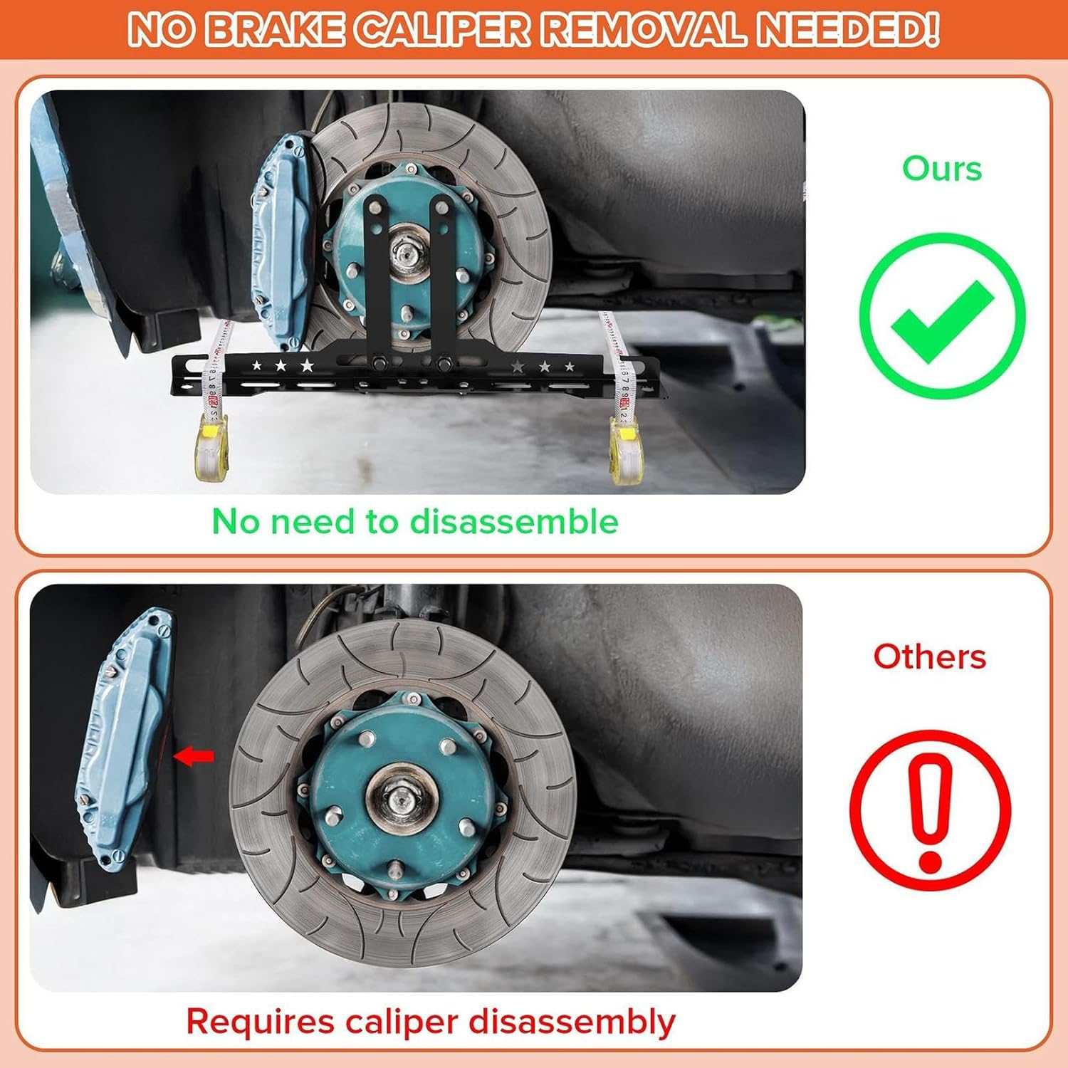 Alignment Tools Automotive - Camber Measuring Tool,Wheel Alignment Device with 2 Measuring Tapes for Car Maintenance Home Garage Shop Trailer image number 5