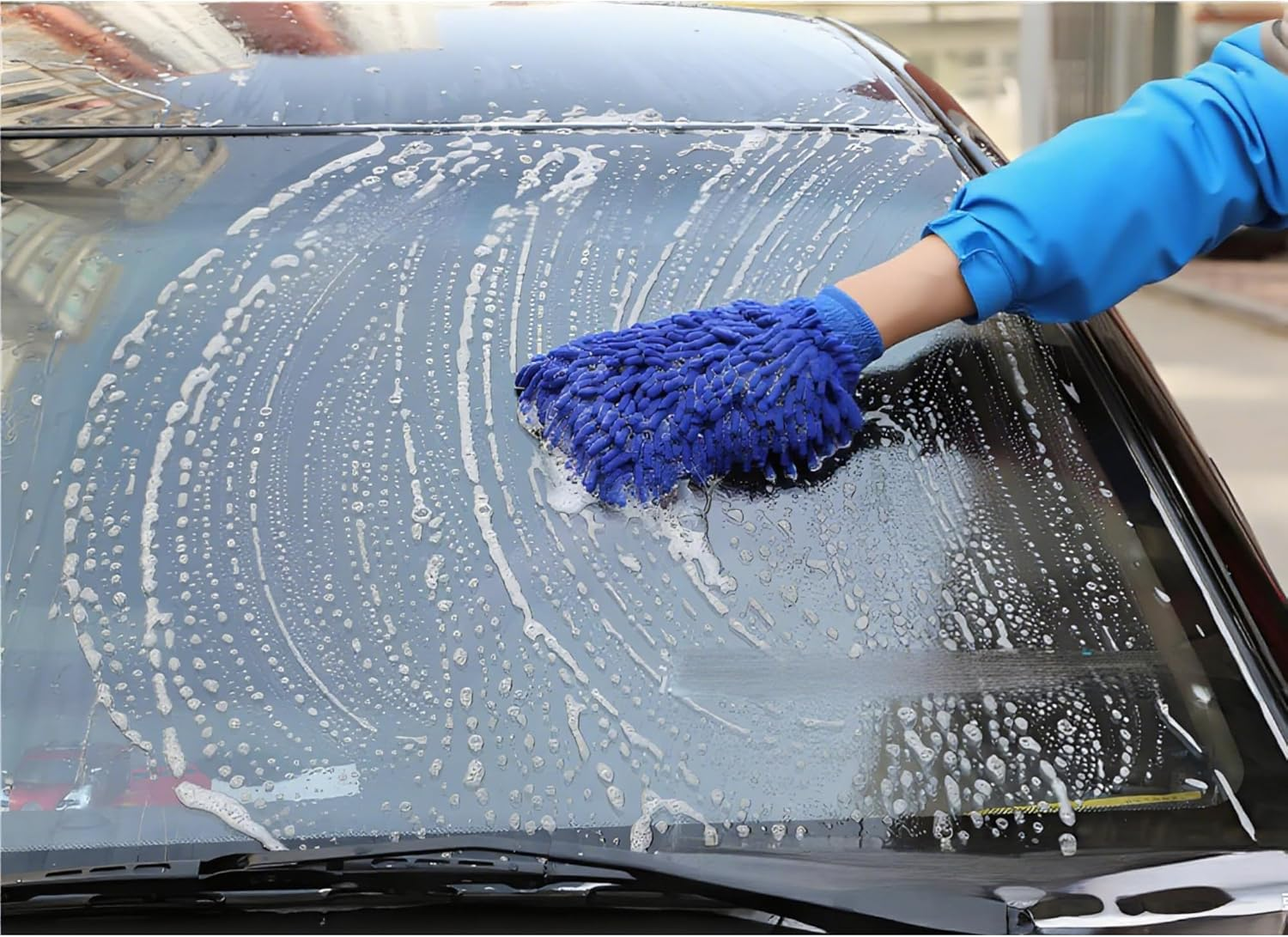 2 Pack Microfiber Wash Glove + Free Polishing Cloth | Ultra-Soft, Scratch-Free | Wet/Dry Use for Car, RV & Household Cleaning image number 6