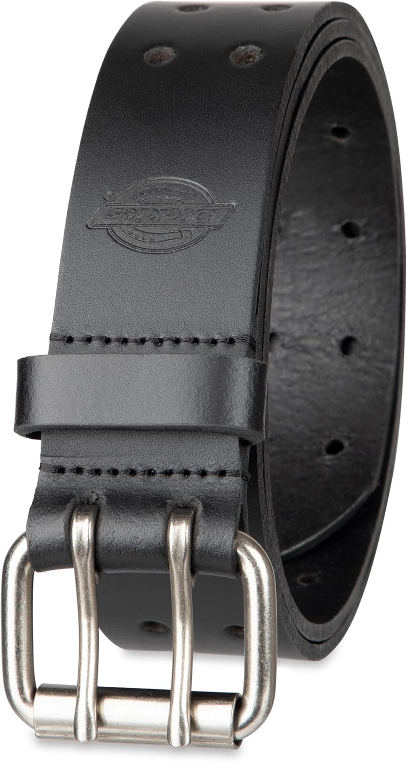 Dickies Men'S Leather Double Prong Belt