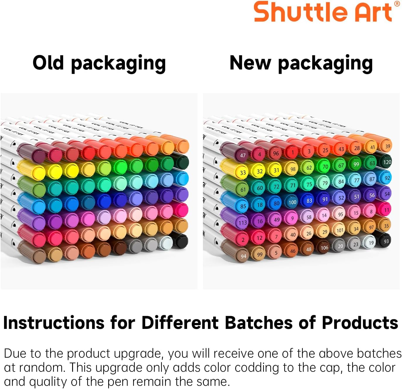 Shuttle Art Dual Tip Brush Pens, 70 Colours Fine and Brush Tip Markers Set with Portable Case & 1 Colouring Book, Felt Tip Colouring Pens for Adults and Children Colouring Calligraphy Journal Doodling