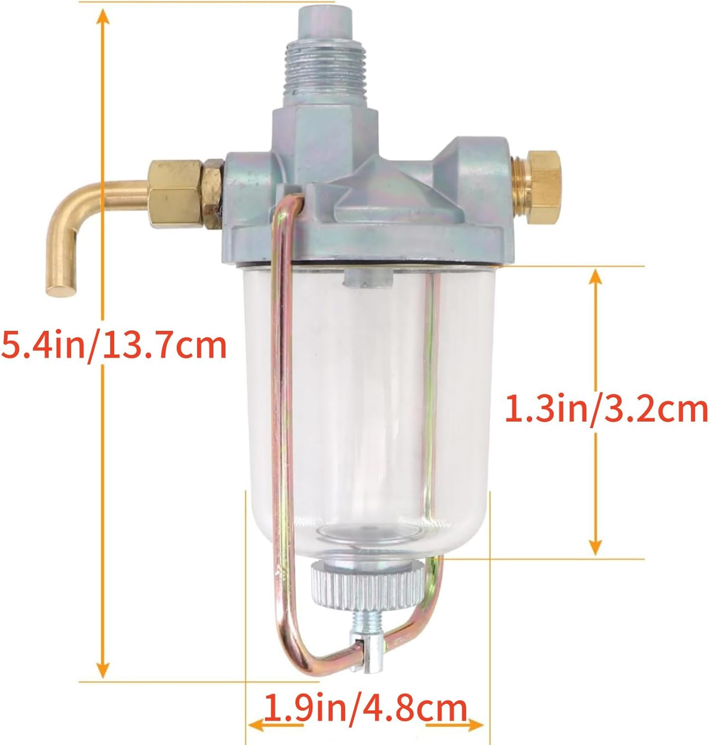 Fuel Strainer Sediment Bowl Assembly 358245R91 Replacement for Industrial 2444, 2504, 2606, 2656, 2706, 2756, 2826, 2856, 3400A, 3414 image number 2