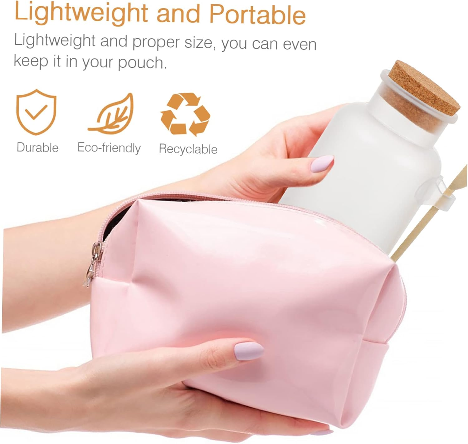 Beavorty 3Pcs Bottled Powder Jar Sugar Bowl Cosmetic Powder Bottles Seasoning Storage Cork Jar Bath Salt Holder Favor Cans with Cork Lid Sealed Sugar Canister Wooden Spoon Abs Glass image number 3