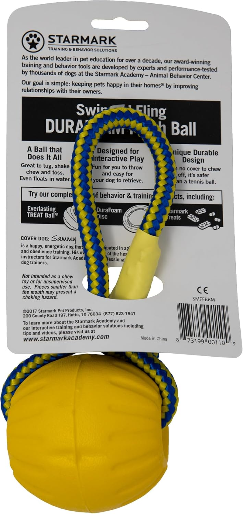 Starmark Swing and Fling Fetch Ball, Medium Yellow (Pack of 1) - Large image number 4