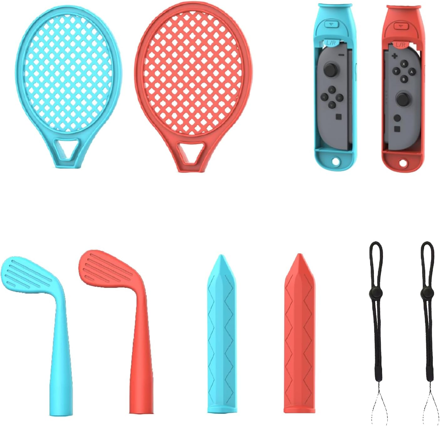 DOYO 10-In-1 Switch 2 Sports Accessories Bundle for Switch 2 Joy-Con with Tennis, Golf, Steering Wheel, Sword - Motion Control Game Kit for Switch Sports & Fitness Games image number 6