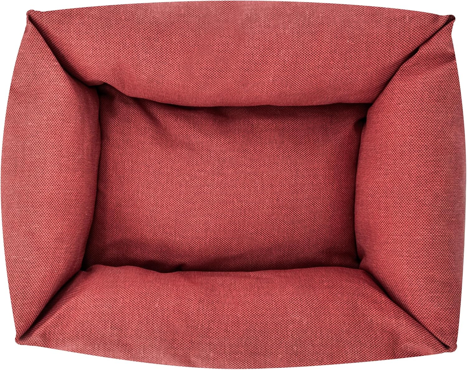 Record - Single Cotton Dog and Cat Bed in Red, 60 X 45 X 15H Cm Padded Bed for Pets Quick Drying, Soft and Cozy. Rectangular Cushion for Dogs and Cats