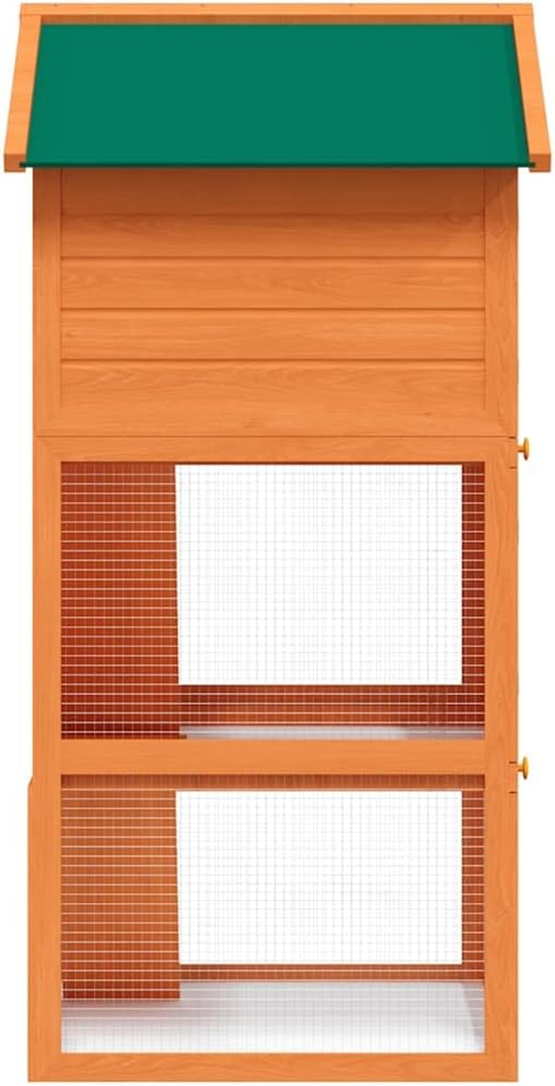 Outdoor Rabbit Hutch 3-Layer Wood Bunny Shelter Pet Cage for Small Animals image number 1