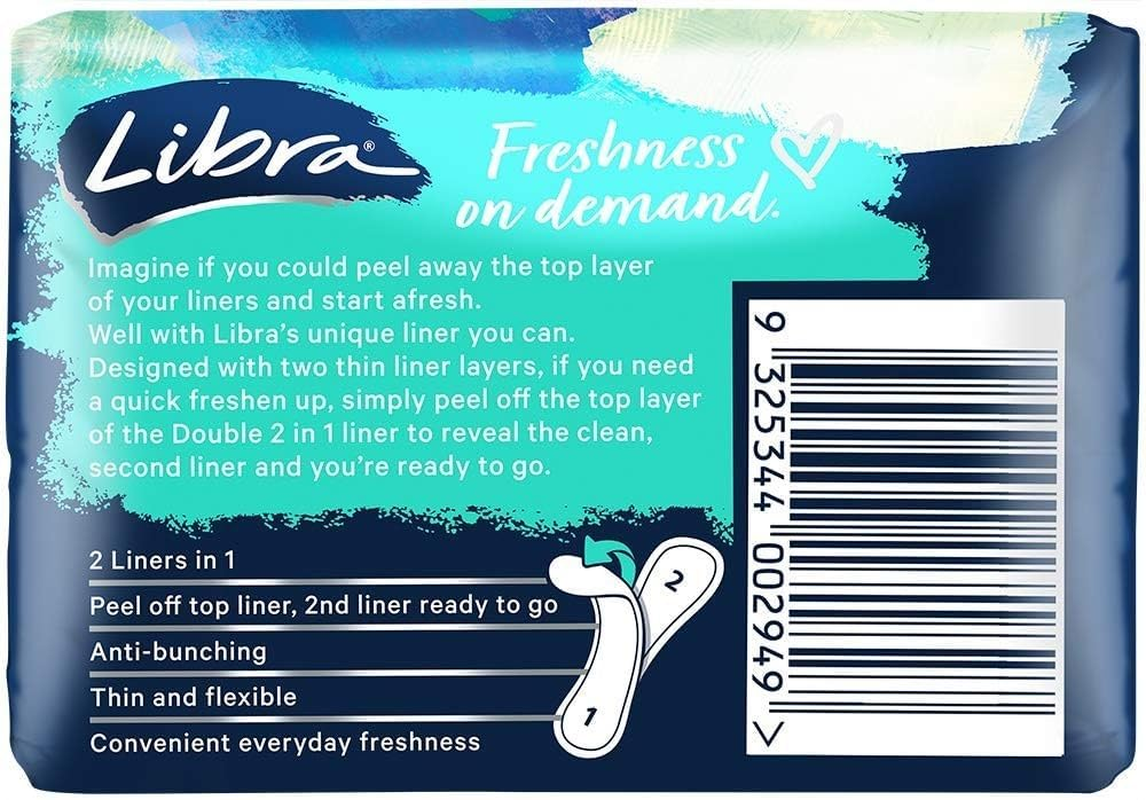 Libra Double 2 in 1 Everyday Freshness Liners (Pack of 20)