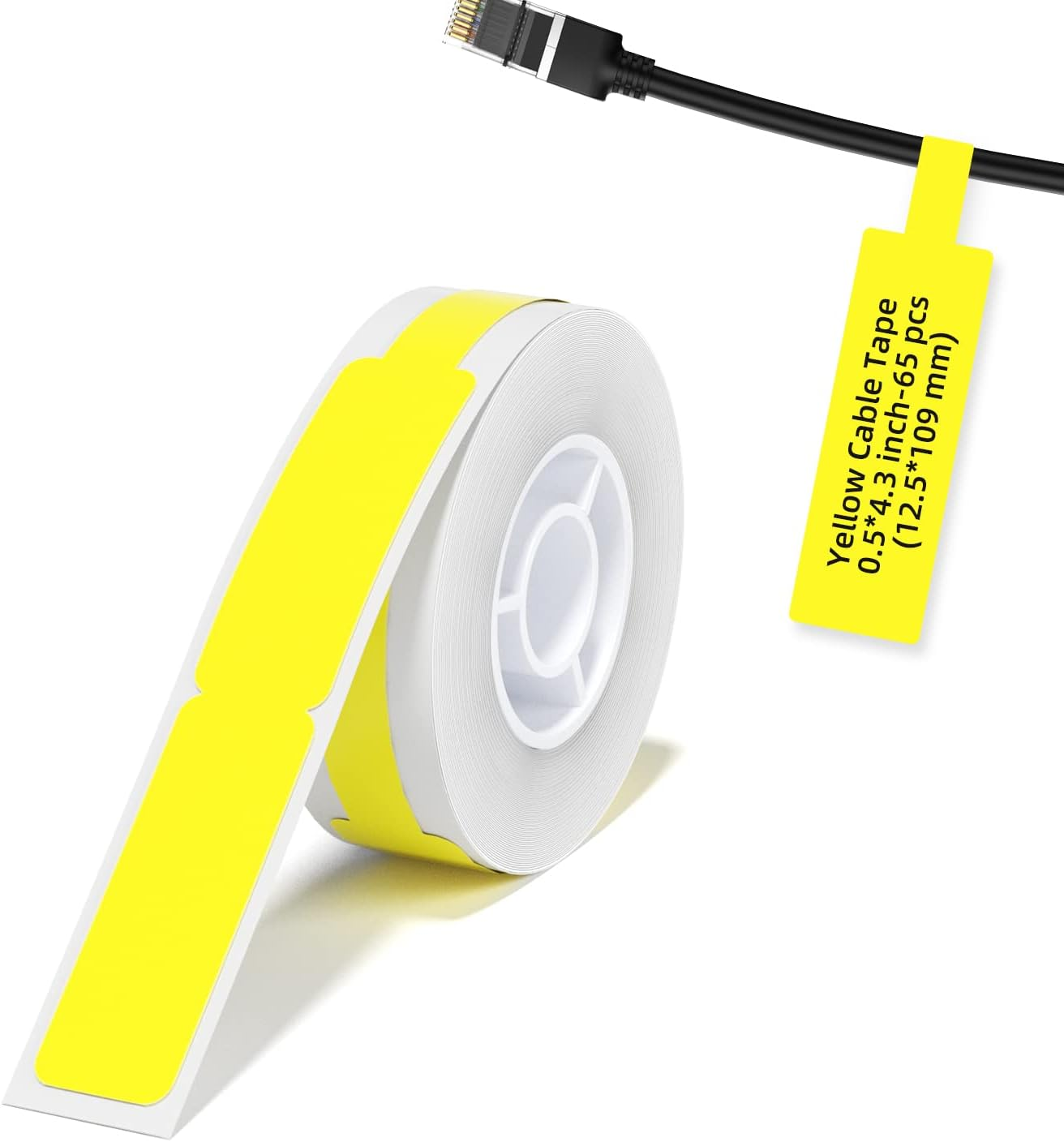 NIIMBOT D11 0.5"4.3" Label Maker Tape Adapted Label Print Paper Standard Laminated Office Labeling Tape Replacement (Cable-Y) image number 6