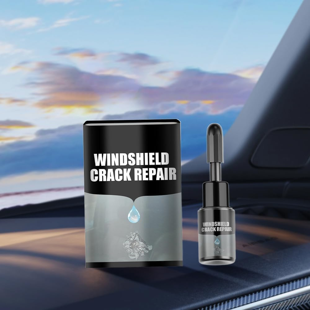 Windshield Crack Repair Fluid Car Window,Nano Glass Repair Fluid, Windshield Repair Kit Automotive Windscreen Tool, Glass Repair Fluid for Fixing Chips and Star Shaped Crack(2 Pack) ﻿ image number 1