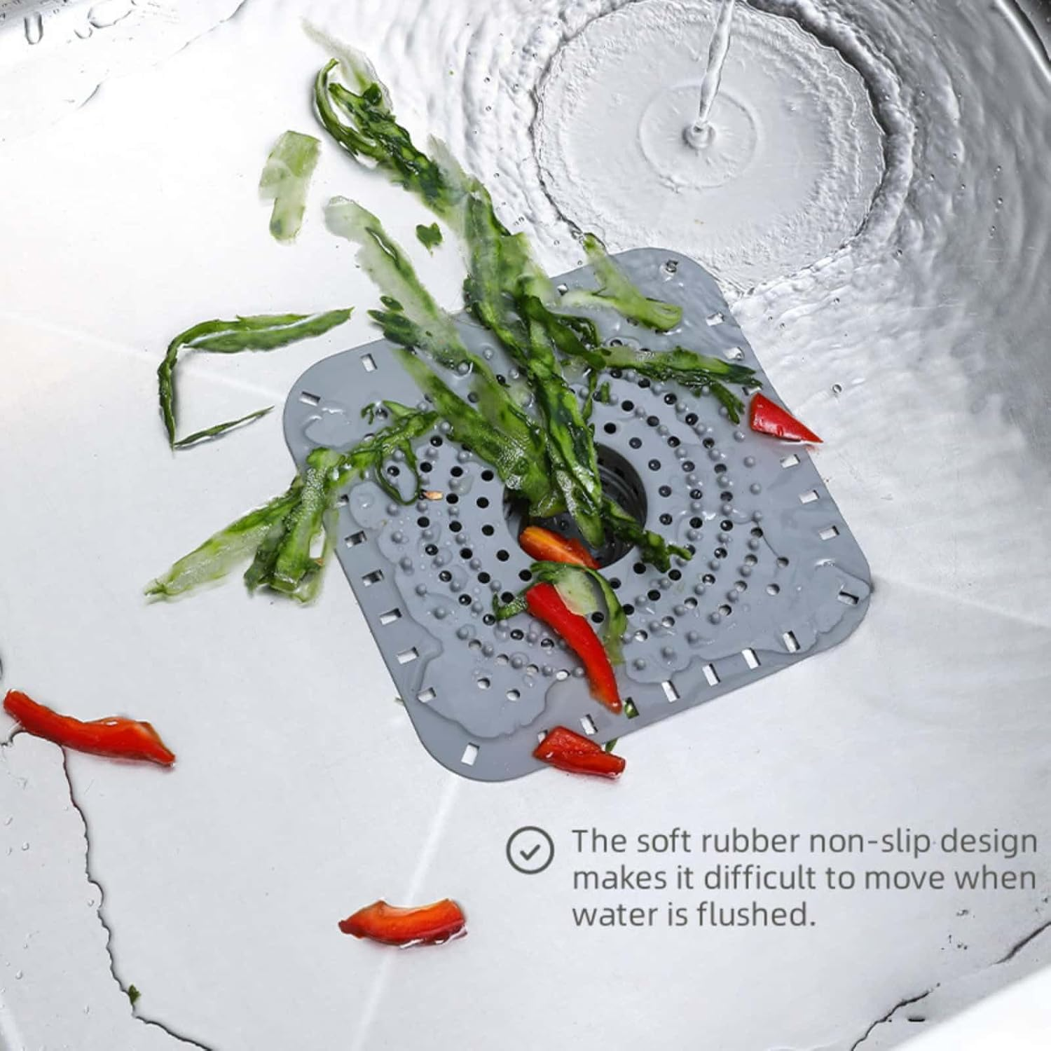 ARREBOL 2 Pack Shower Drain Hair Catcher, Collapsible Silicone Drain Cover, Universal Strainer for Bathroom Sink, Shower & Bathtub (3.7-4.4Cm / 1.5-1.7") image number 1