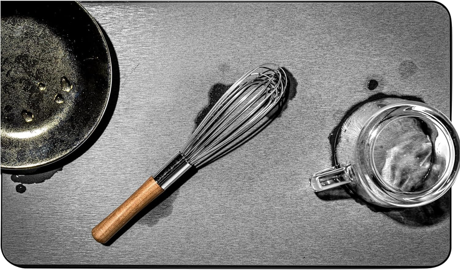 Madesmart Dish Mat, Drying Stone Collection, Accelerates Moisture Evaporation, Natural & Mineral Materials, Non-Slip Base, Carbon image number 2