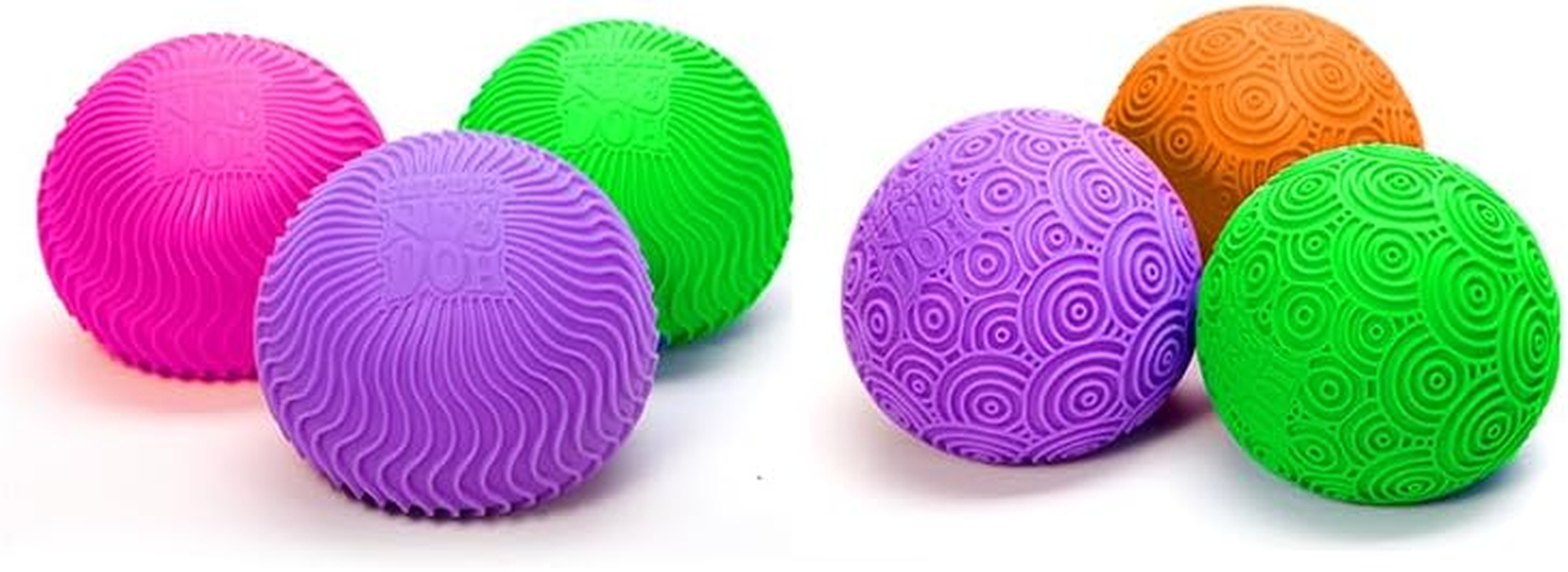 Needoh Ripples - Large Squishy Fidget Toy, Wavy & Curvy Textured Stress Ball, Neon Colours & Assorted Styles, Soft, Stretchy, & Soothing Sensory Fun image number 3