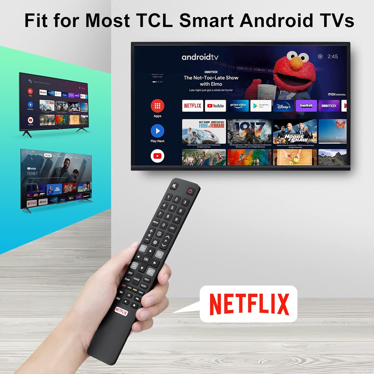 Universal Remote Control RC802N for TCL FFALCON LED 4K UHD HDR Smart Android Tvs, Replacement Remote with Netflix Shortcut Key image number 6