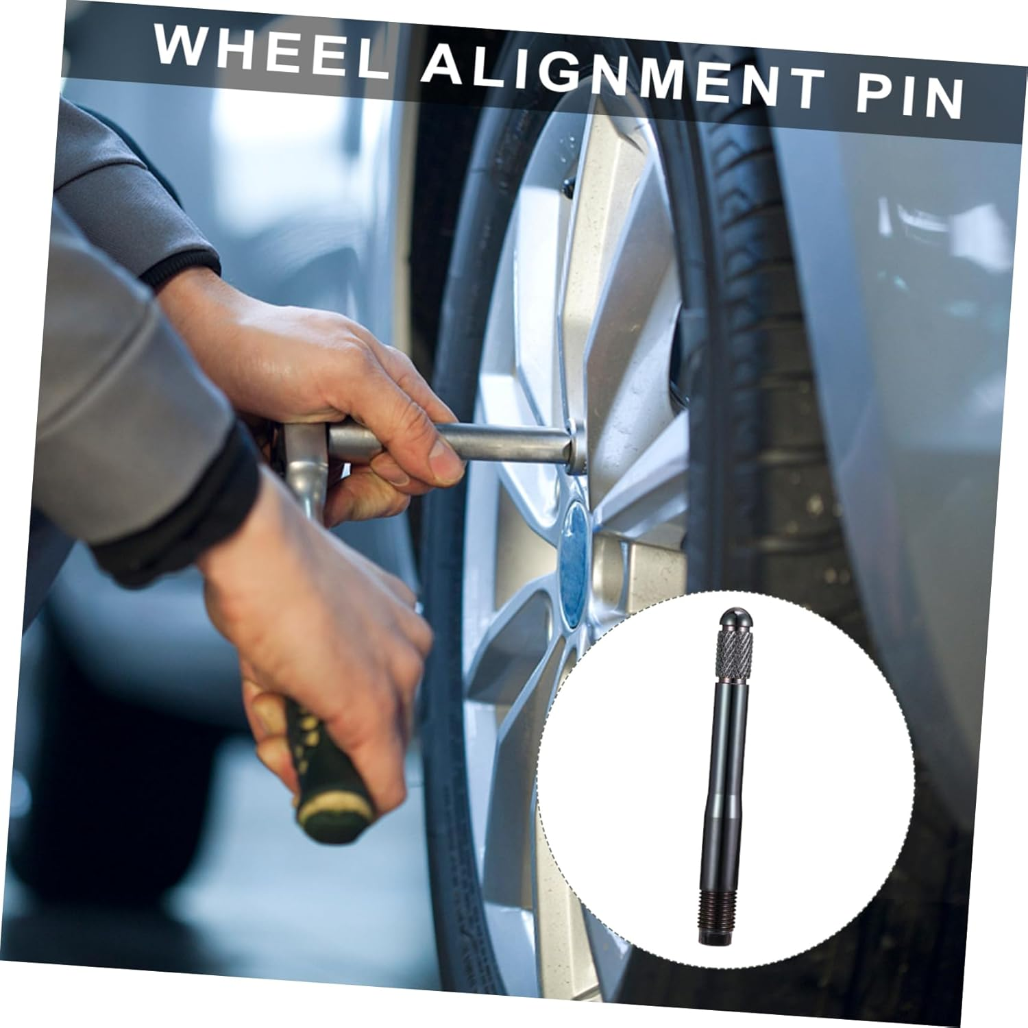 Beatifufu Automotive Guide Pin Wheel Alignment Tools Stainless Steel Wheel Alignment Pin Bolt image number 2