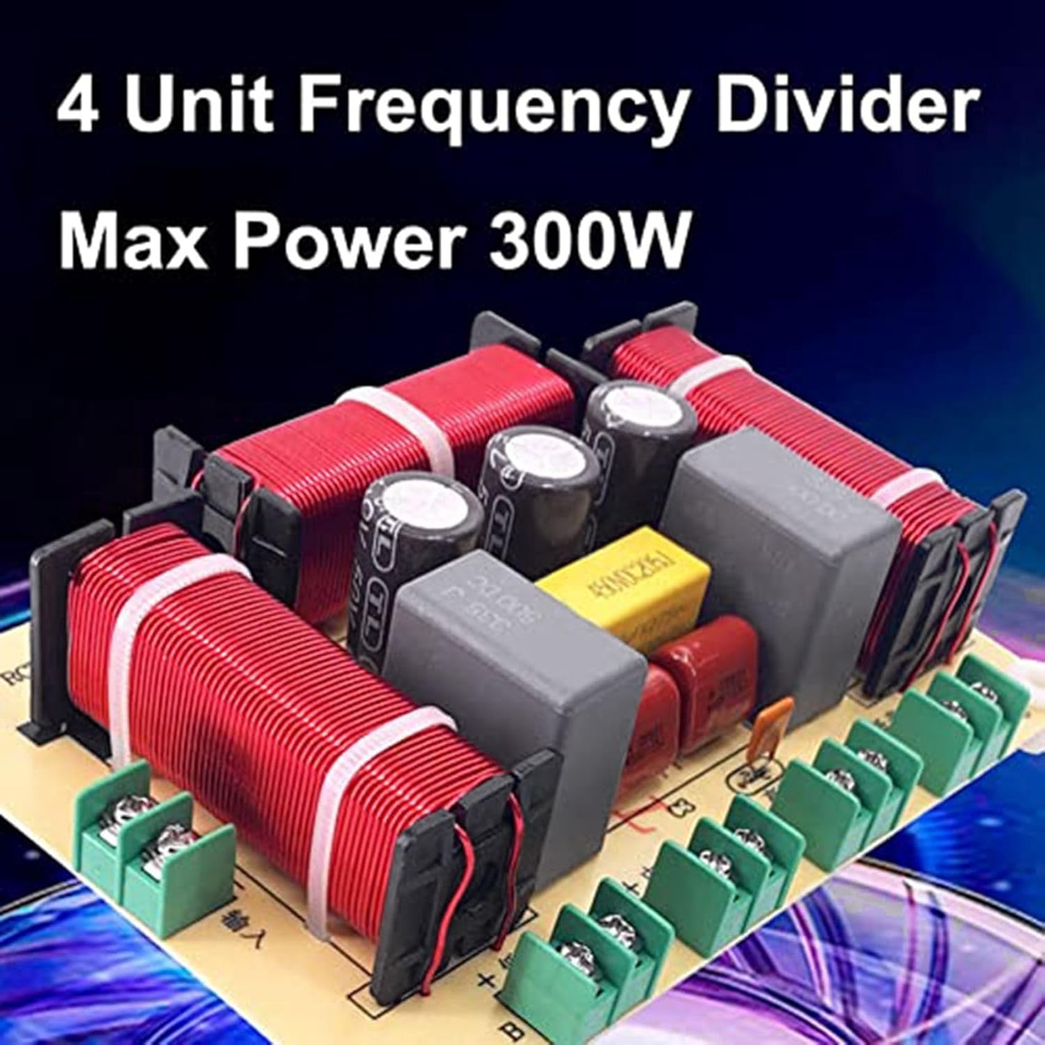 2PCS 4 Way 300W Speaker Frequency Divider Home Theater Hifi Stereo 4Unit Circuit Stereo Audio Crossover Filters image number 4