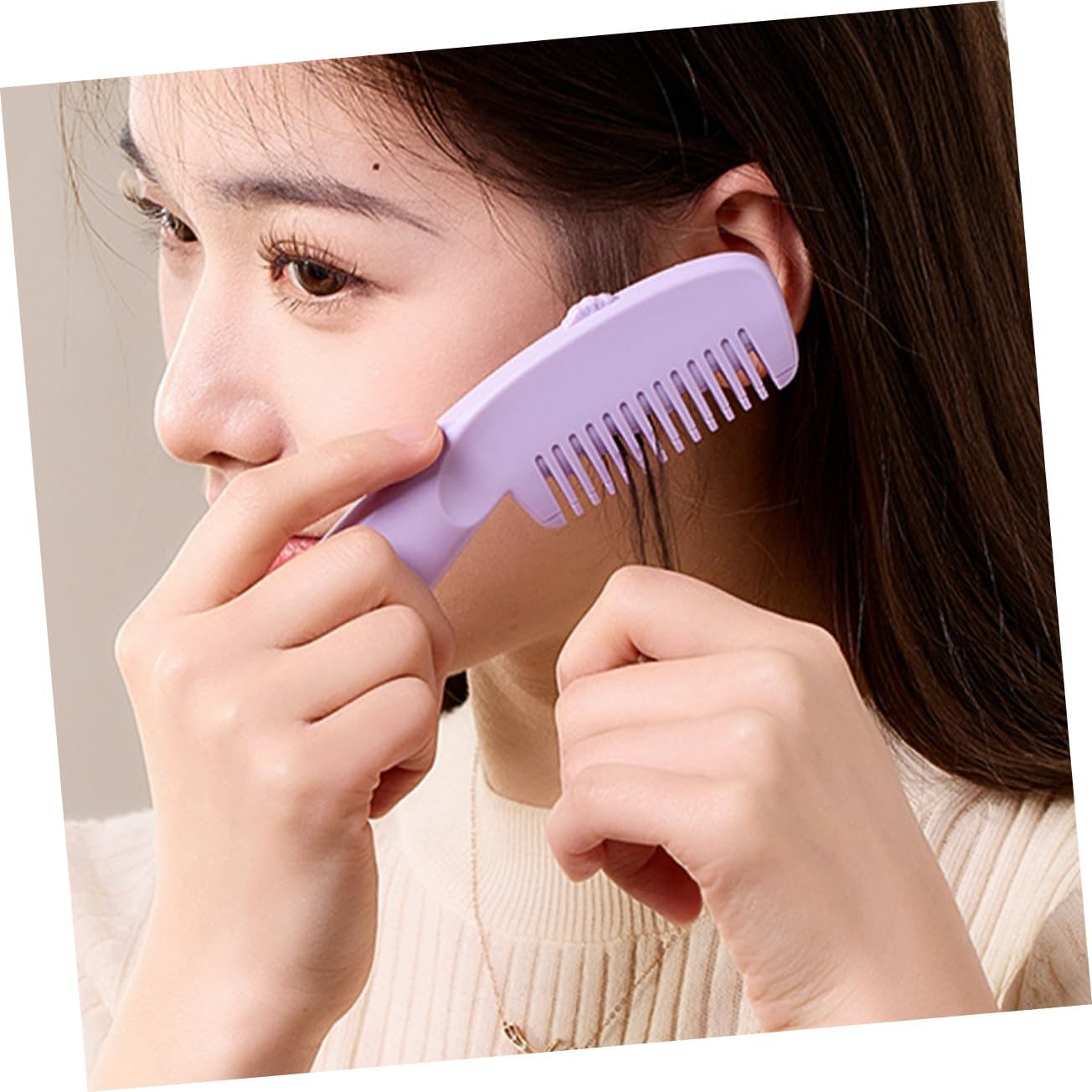 FONDOTIN Hair Trimming Comb with Dual Sided Design for Smooth Fade Haircuts Lightweight Quiet Operation for Sensitive Scalps Battery Powered for Home and Travel Use image number 4