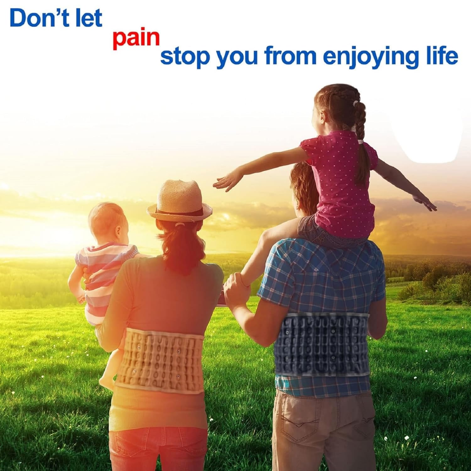 Decompression Back Belt Lumbar Spine Support for Lower Back Pain Relief - Inflatable Back Brace with Hand Pump, One Size Fits 29-49 Waist image number 3