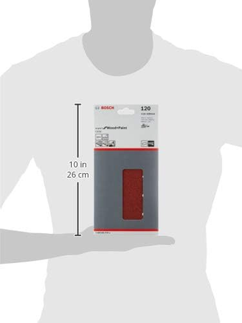 Bosch Professional 2608605318 Wood Velcro 14 Holes115X230 G120, 115 X 230 Mm image number 4
