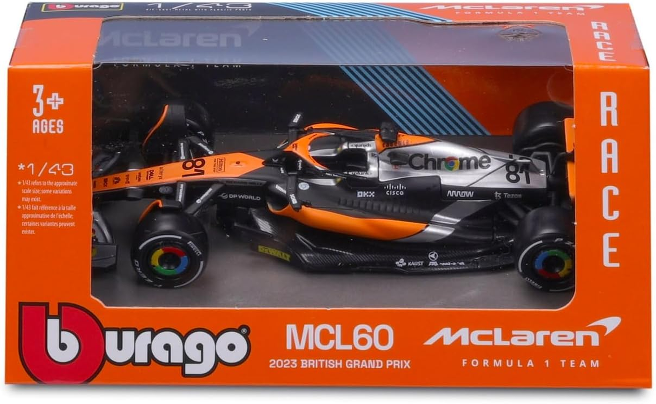 Bburago 1/43 - Mclaren MCL60 F1 British Grand Prix Collection | #81 Oscar Piastri image number 1