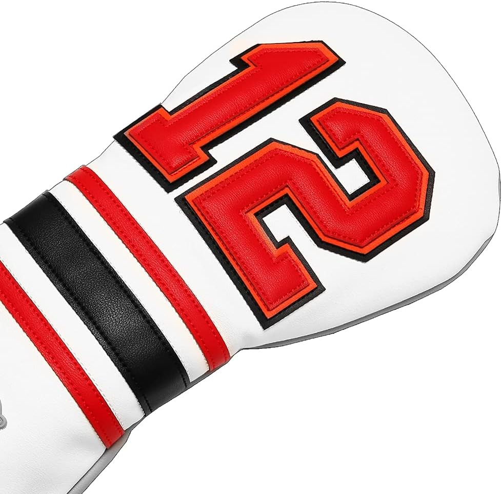 SHABIER Golf Sports Style Golf Wood Club Headcover Driver Cover for Taylormade M5 M6 Driver - Black 24 image number 4