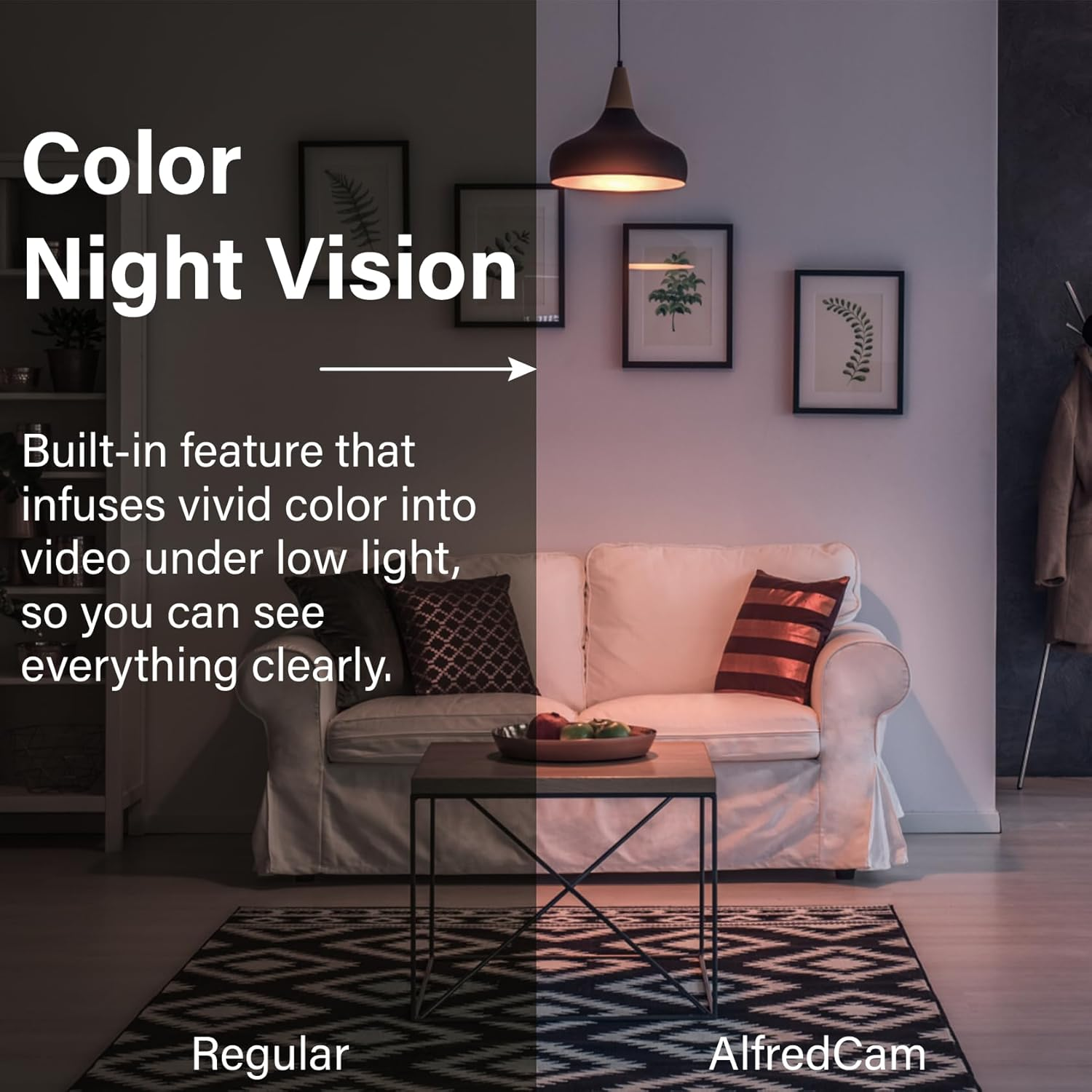 Alfredcamera Indoor Security Bullet Camera - Plug-In Baby Monitor/Pet Cam - Full HD 1080P, Night Vision, Wide-Angle View, Continuous Recording, and Stick-On Mount - Works with Alfred Camera App image number 5