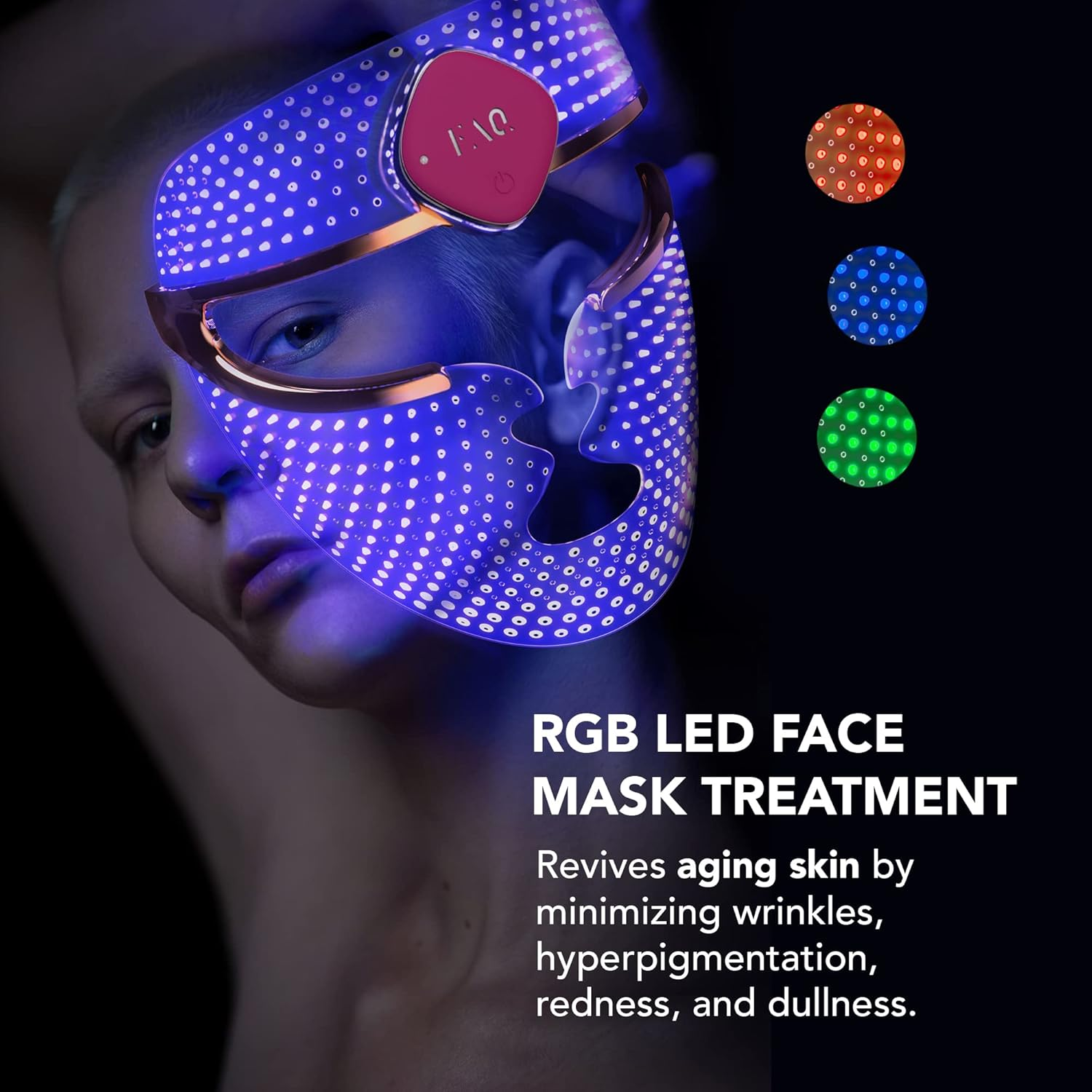 FAQ 201 Transparent Silicone LED Face Mask - Wearable - Wireless & Lightweight - anti Aging Skin Care
