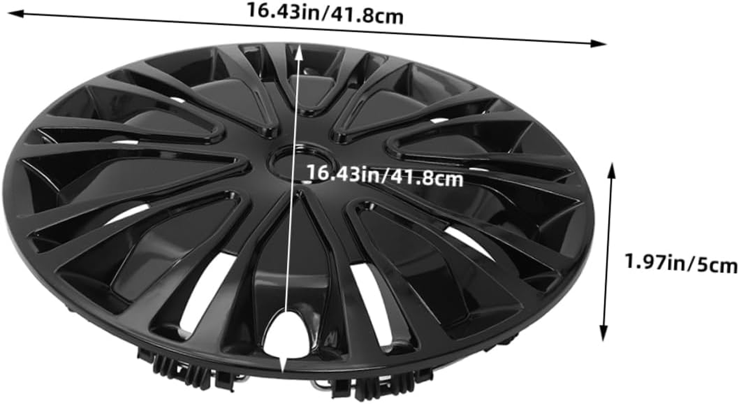 Zerodeko 15-Inch Universal Car Wheel Hub Caps Black Decorative Rim Covers Automotive Hub Covers for Vehicle Wheel Repair and Upgrade