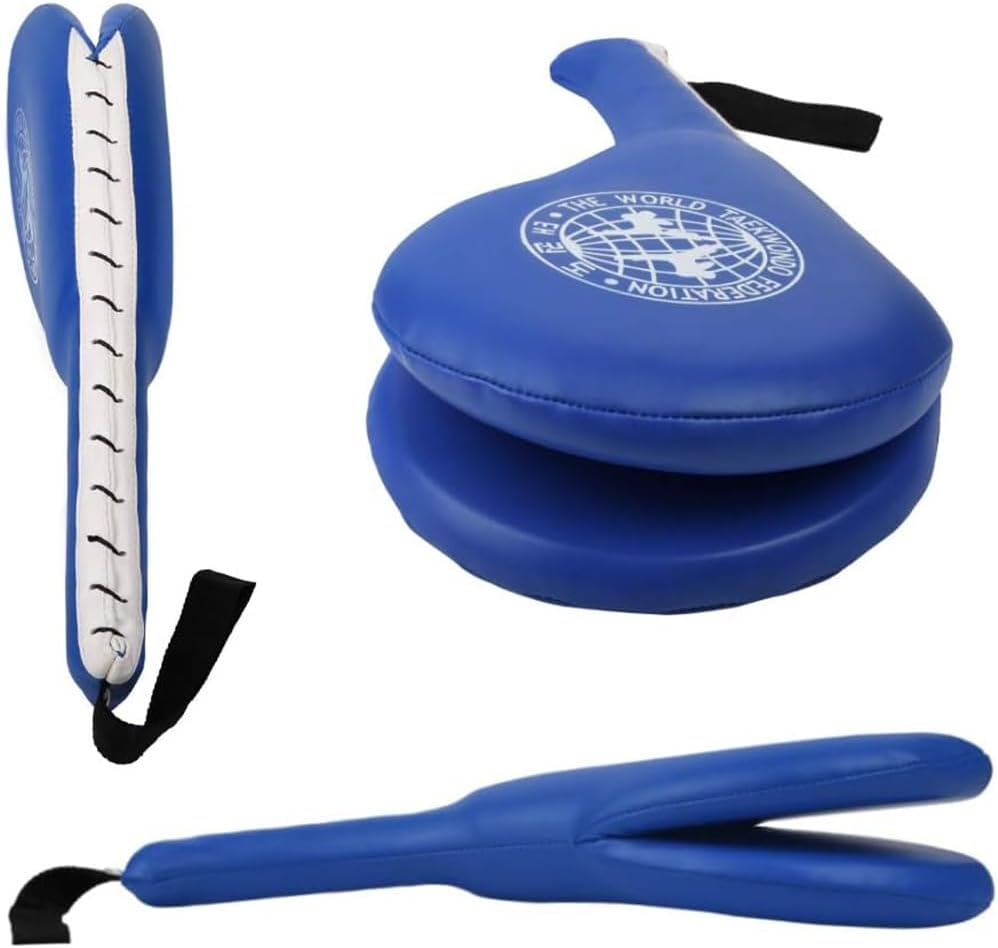 4PCS Taekwondo Kick Pad(2 Red and 2 Blue),Karate Martial Arts Training Equipment Kicking Target,Karate Martial Arts Strike Targets Kickboxing Training,Durable Striking Pad for Kids Youth Adult. image number 4