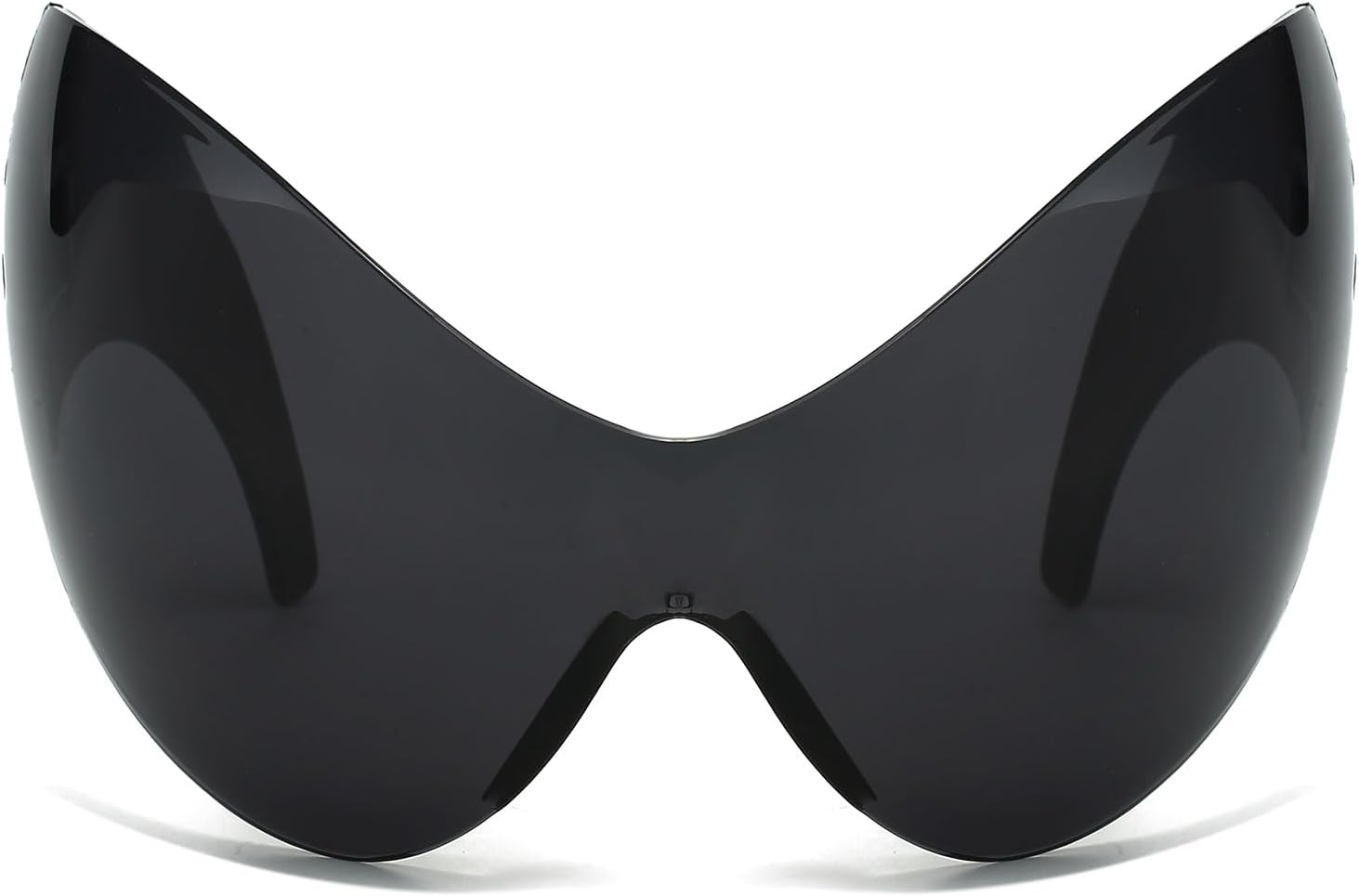 LJCZKA Rimless Oversized Wrap around Sunglasses for Women Men, Futuristic Sunglasses Y2K Fashion Eye Glasses Trendy Shades UV400 image number 3