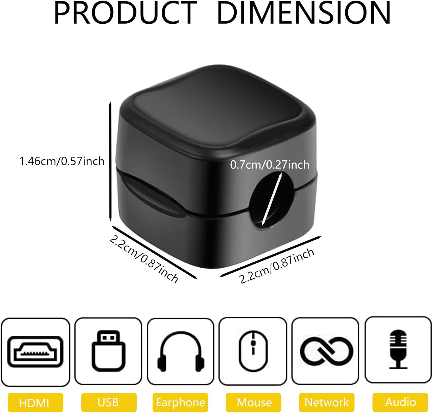 Magnetic Cable Holder,Bonaler Adhesive Cord Organizer Wire Holder Keeper USB Charger Holder for Home,Office,Keep Cables Neat and Tidy,Pack of 6,Black image number 5